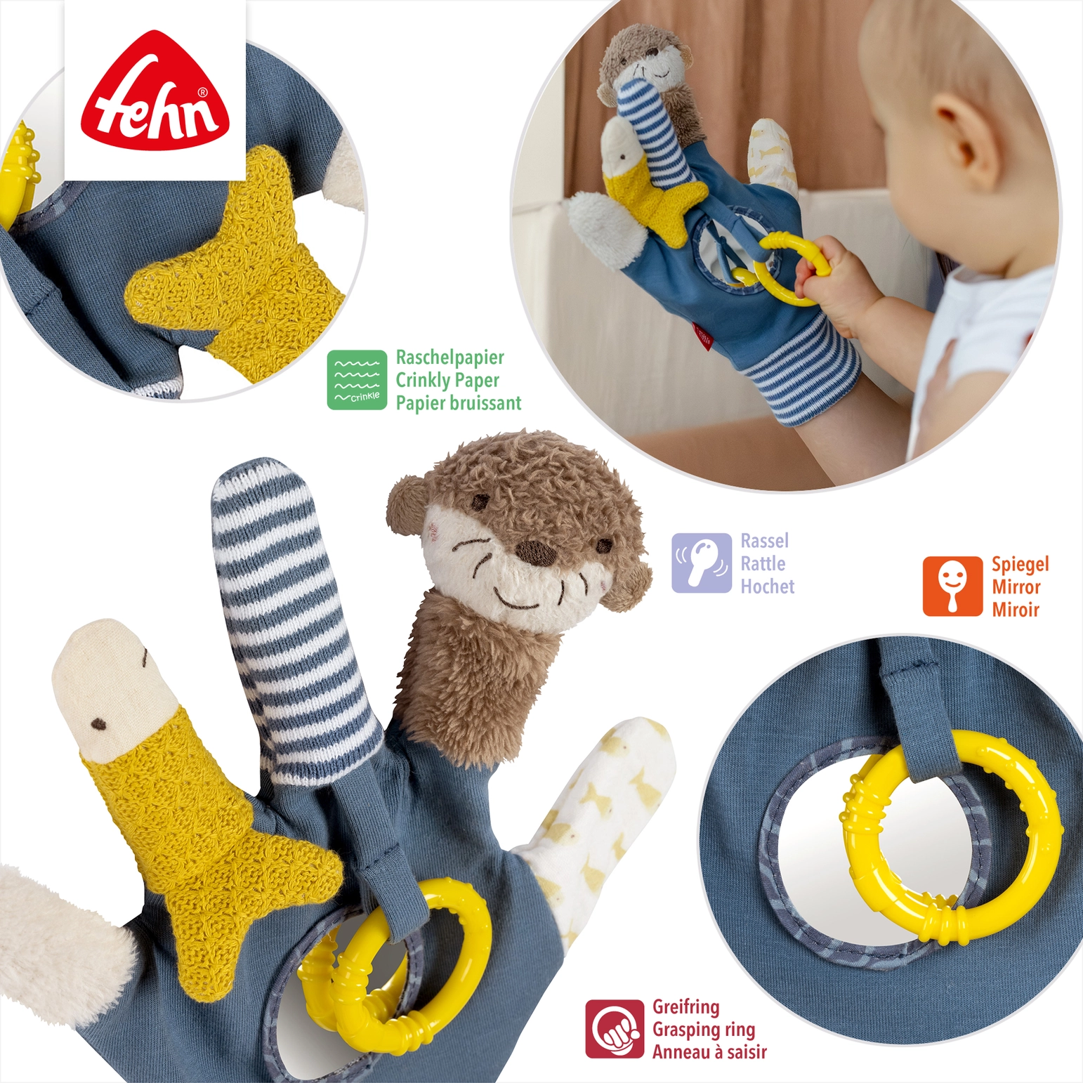 Fehn | Spielhandschuh Otter - Fingerpuppen-Handschuh