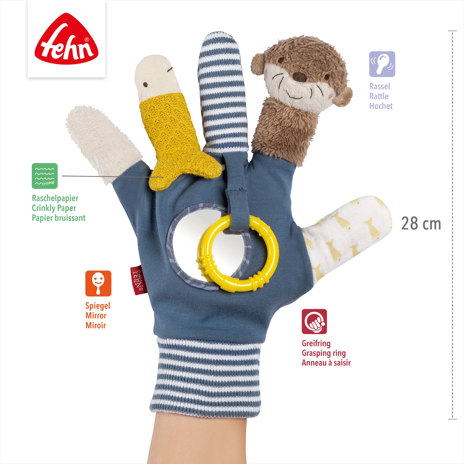 Fehn | Spielhandschuh Otter - Fingerpuppen-Handschuh