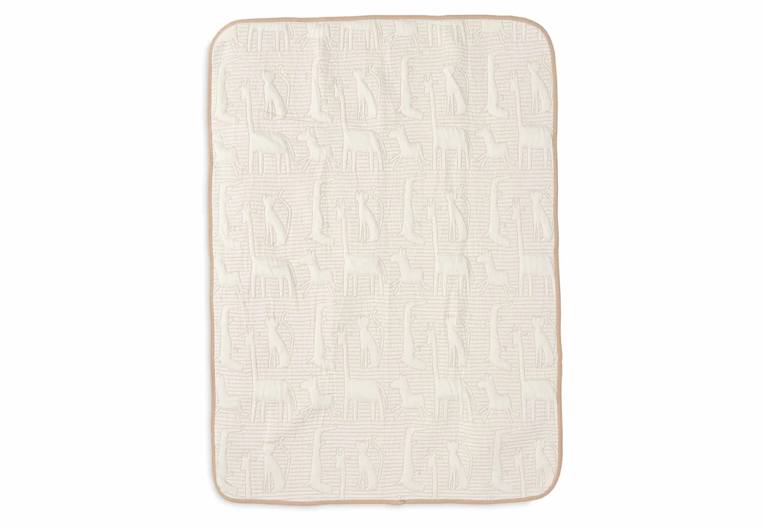 Jollein | Decke Kinderbett 75 x 100cm Jungle Jambo Biscuit / Oatmeal