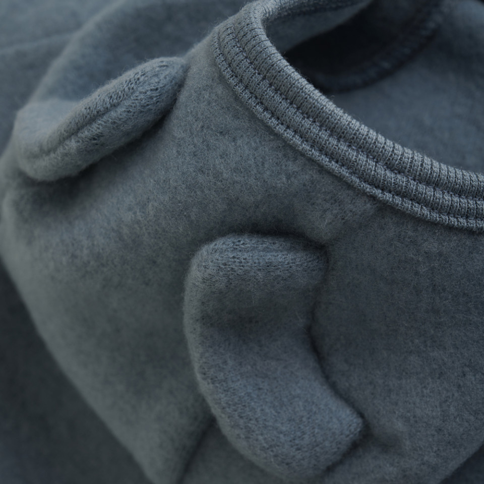 Huttelihut | Jacke Ears Wool Merinowolle Fleece - Stormy Weather - 80