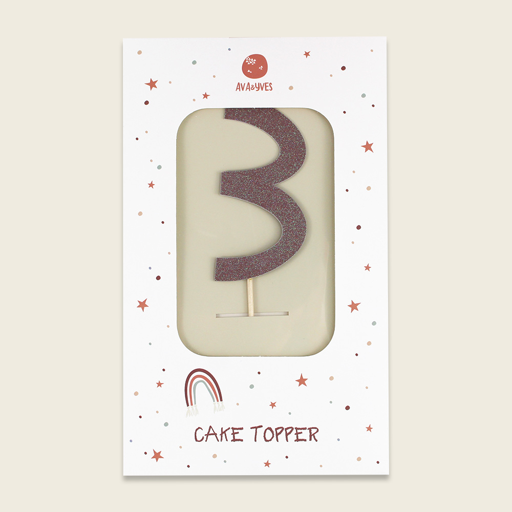 Ava & Yves | Cake Topper Glitzer - 3