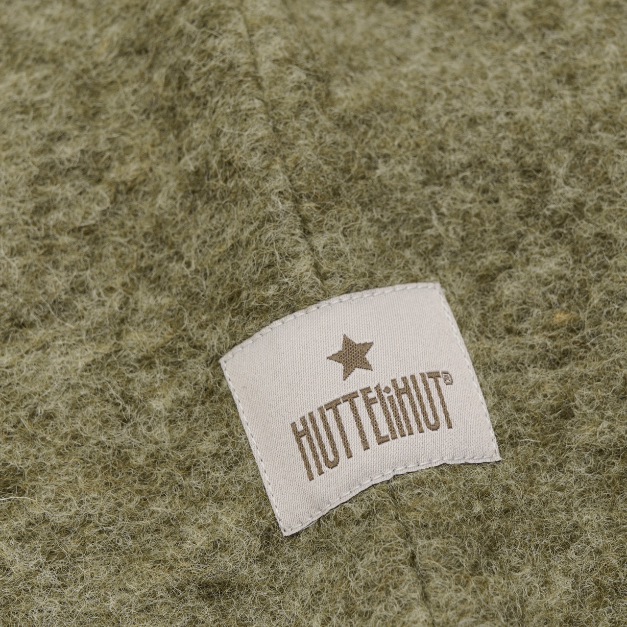 Huttelihut | Dino Balaclava Triangles Wool - Deep Lichen Green - 50\12-24M