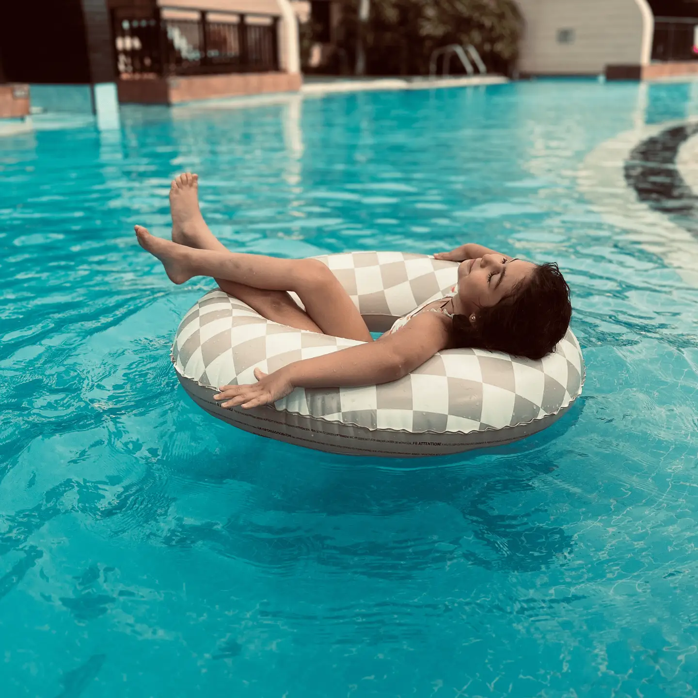 Swim Essentials | Schwimmreif Sand kariert 90cm