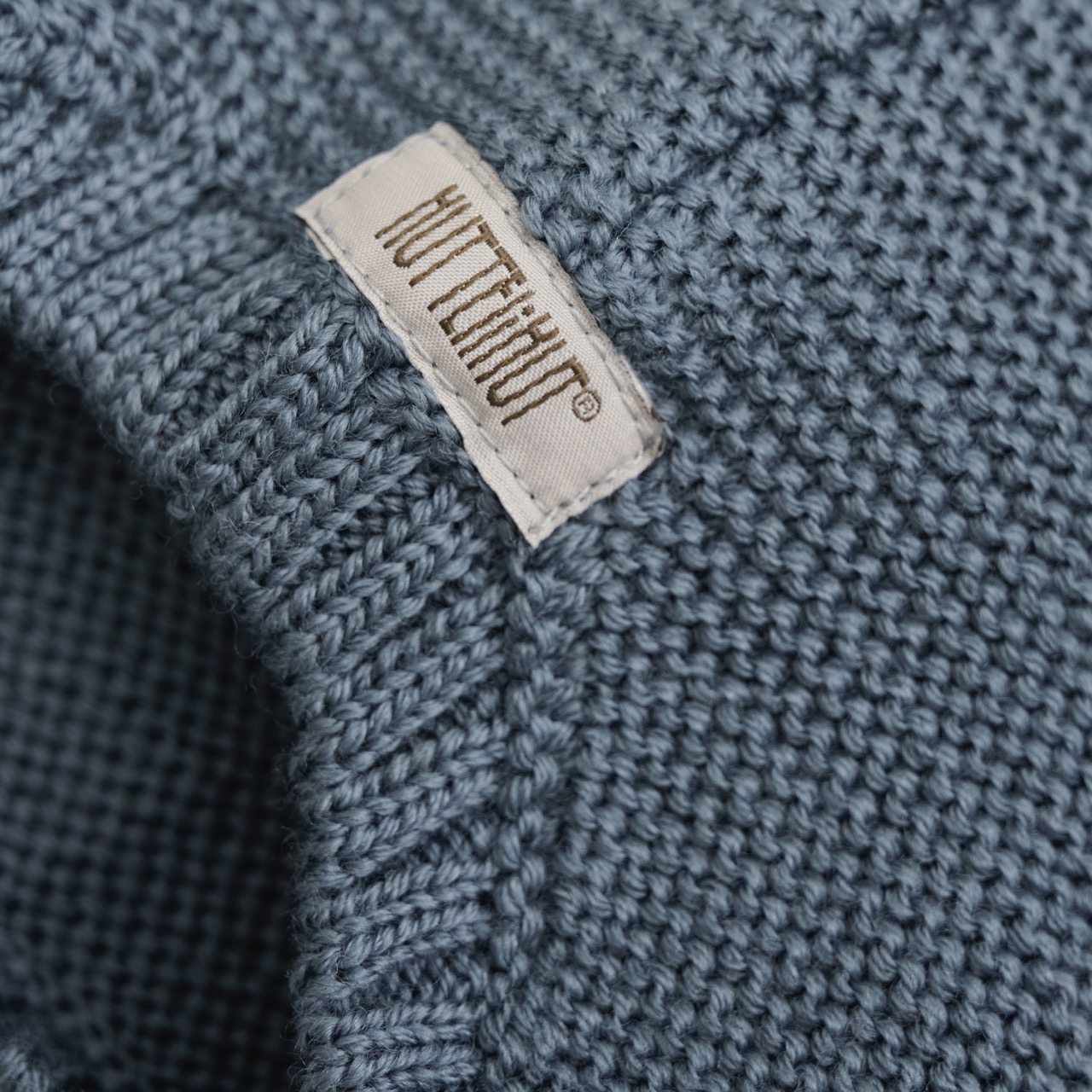 Huttelihut | Mütze Wool Knit w. Pompom - Stormy Weather - 62\68