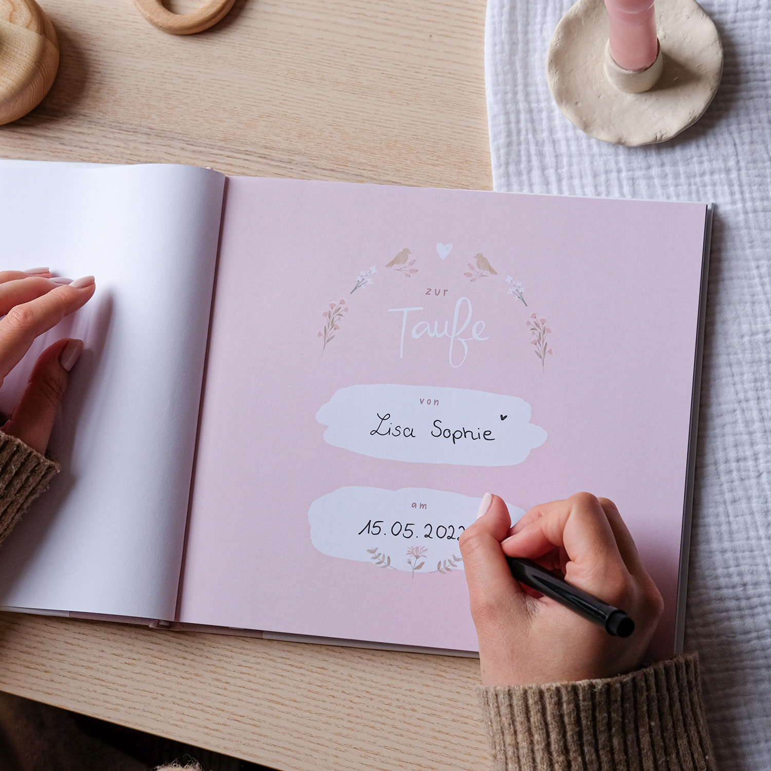 Mintkind | Erinnerungsalbum - Meine Taufe rosa