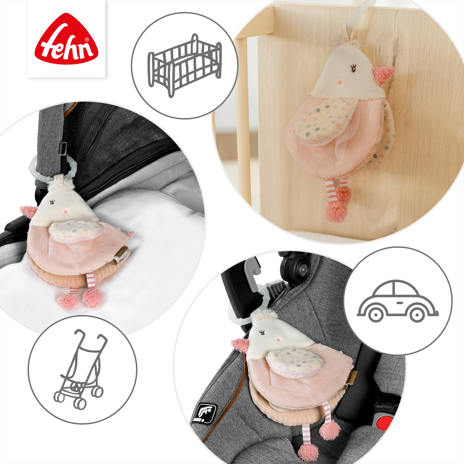 Fehn | Stoffbuch Vogel - Fühlbuch mit Tier-Motiven