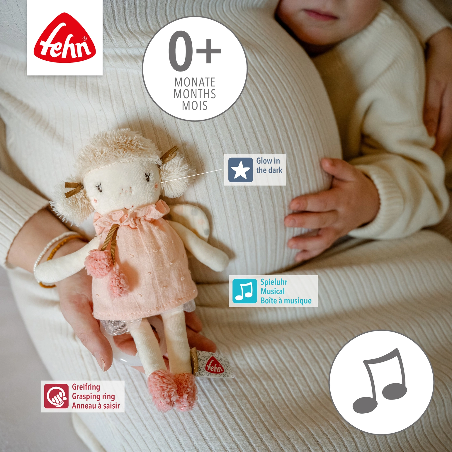 Fehn | Spieluhr Fee - Kuscheltier & Einschlafhilfe