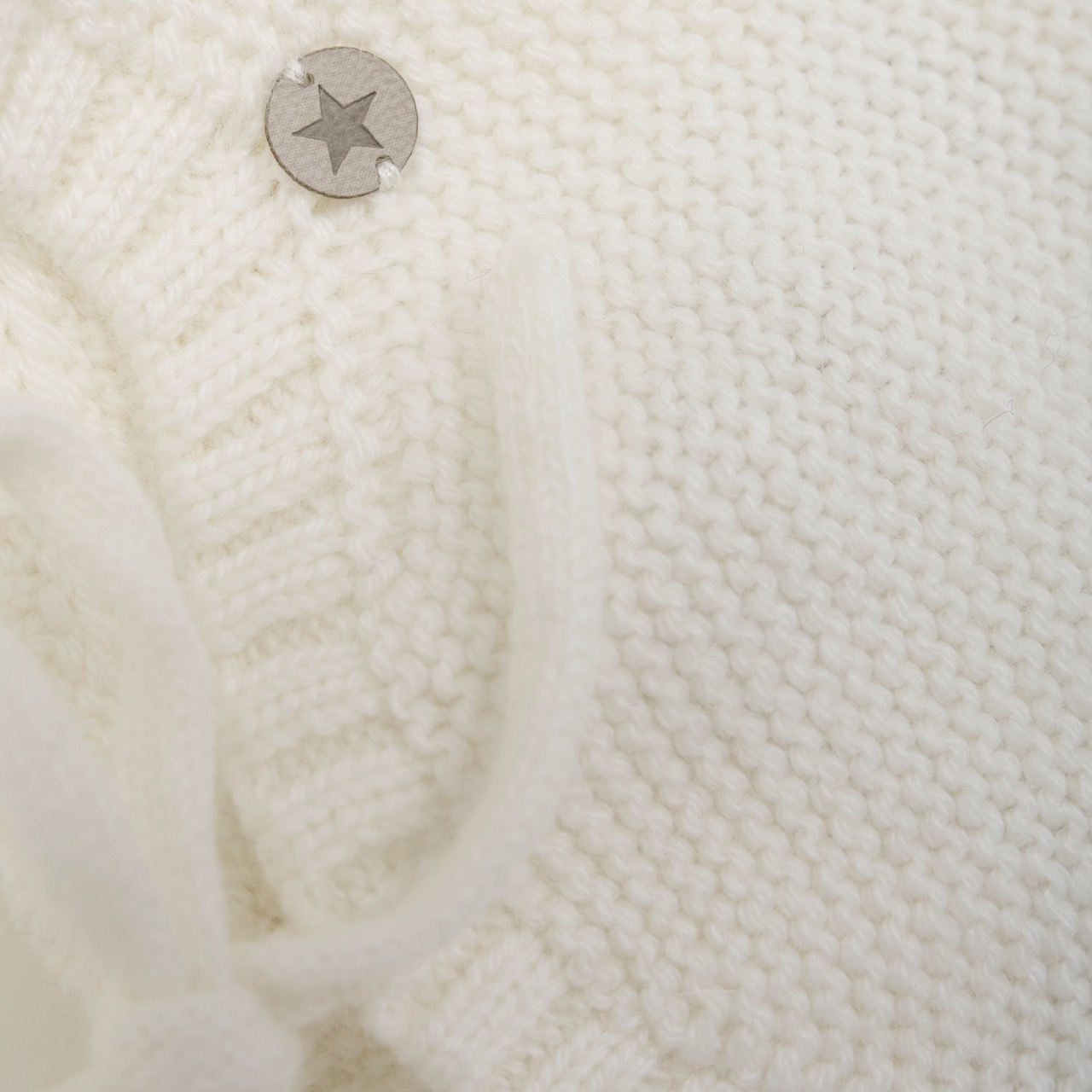 Huttelihut | Babymütze Bonnet Wool Knit - Off-white - 50\56