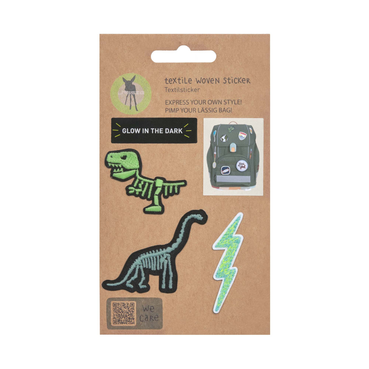 Lässig | Textil-Sticker Dino