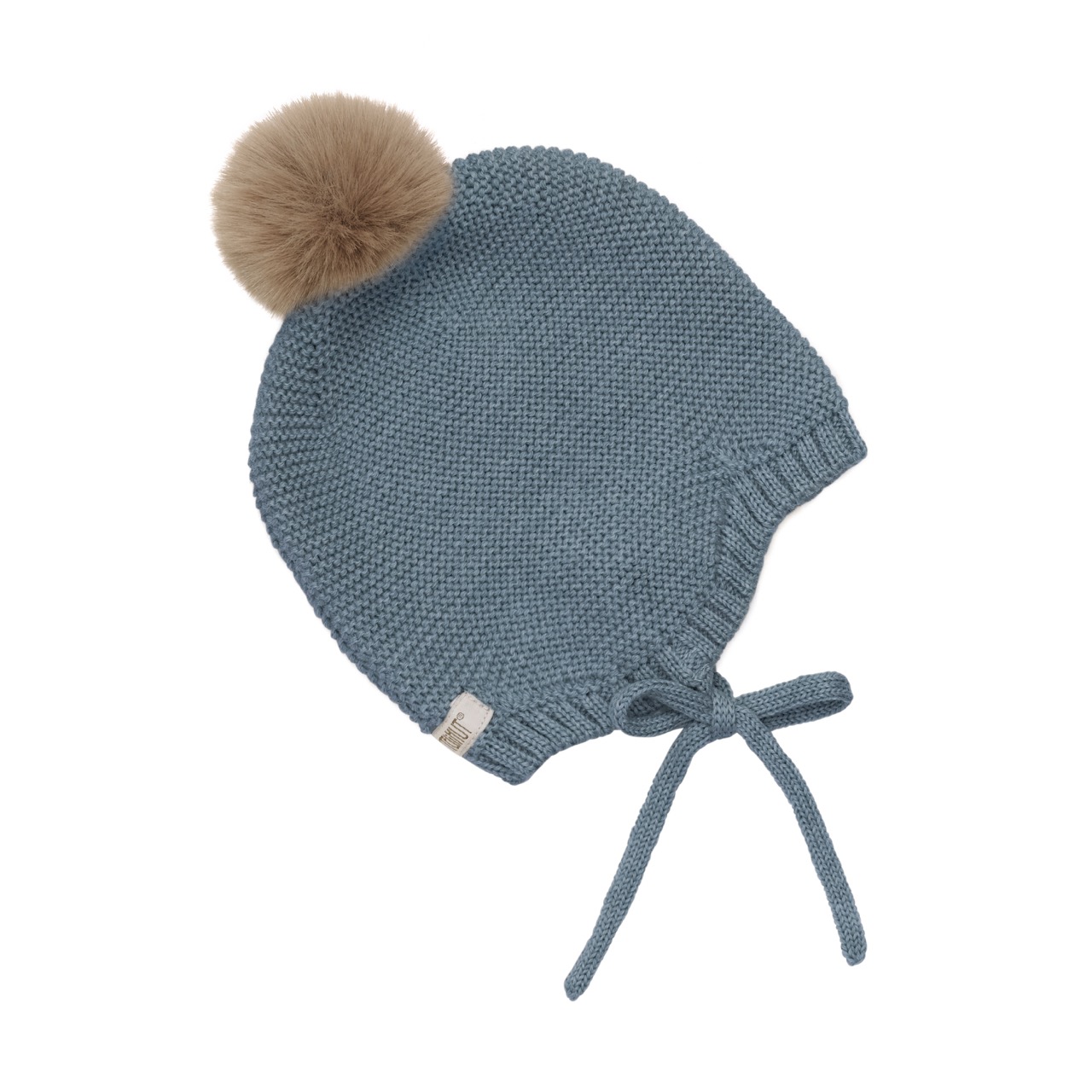 Huttelihut | Mütze Wool Knit w. Pompom - Stormy Weather - 62\68