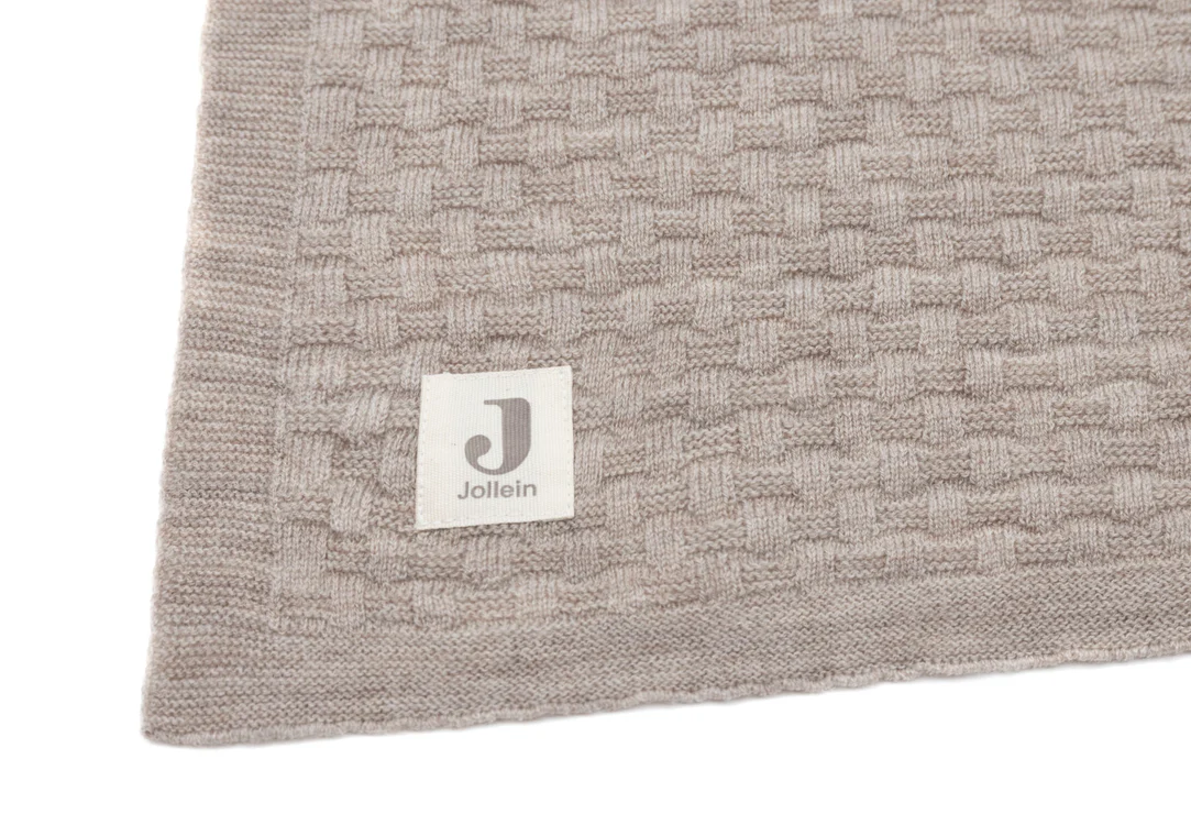 Jollein | Decke Wiege 75x100cm Weave Knit Merino wool Funghi