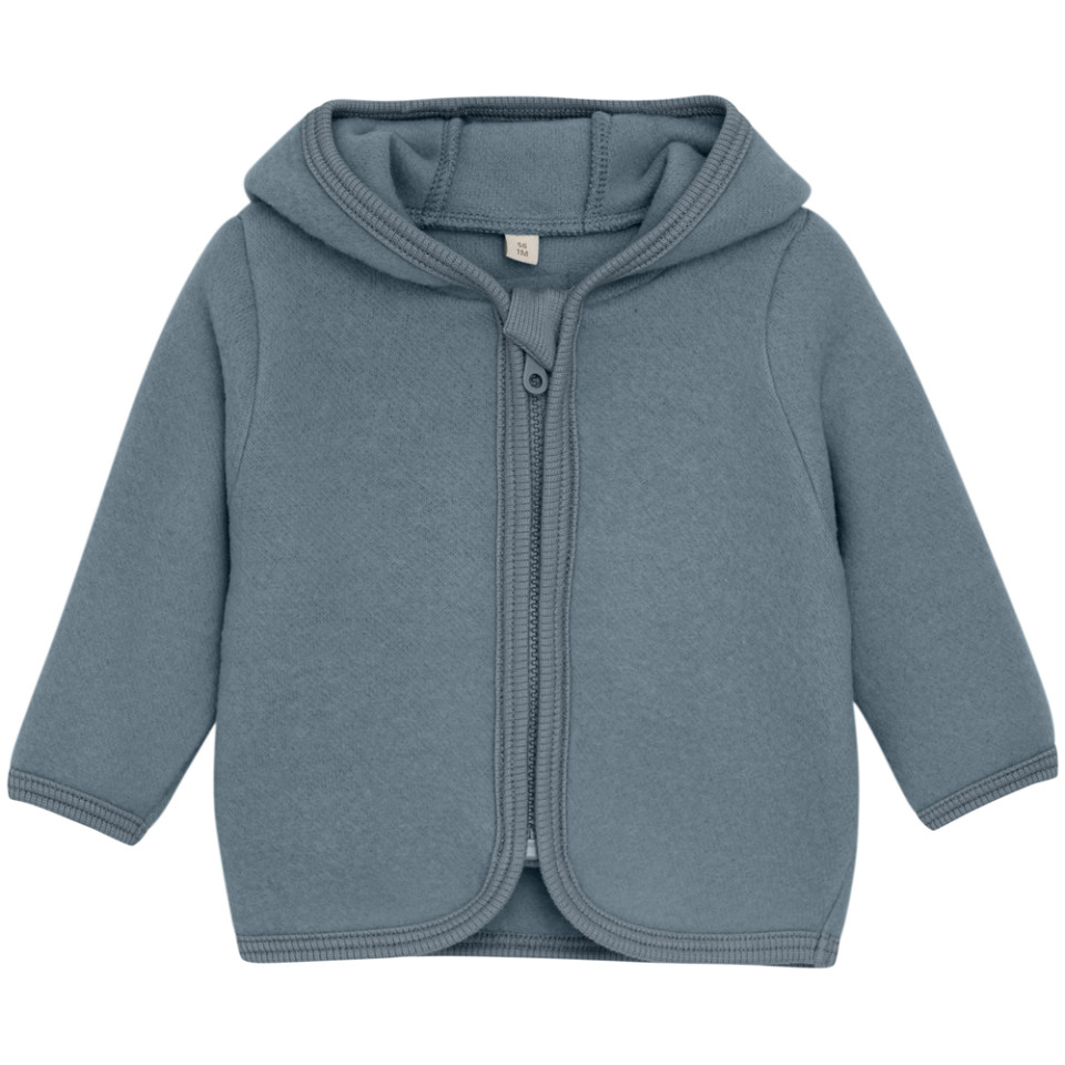 Huttelihut | Jacke Ears Wool Merinowolle Fleece - Stormy Weather - 86