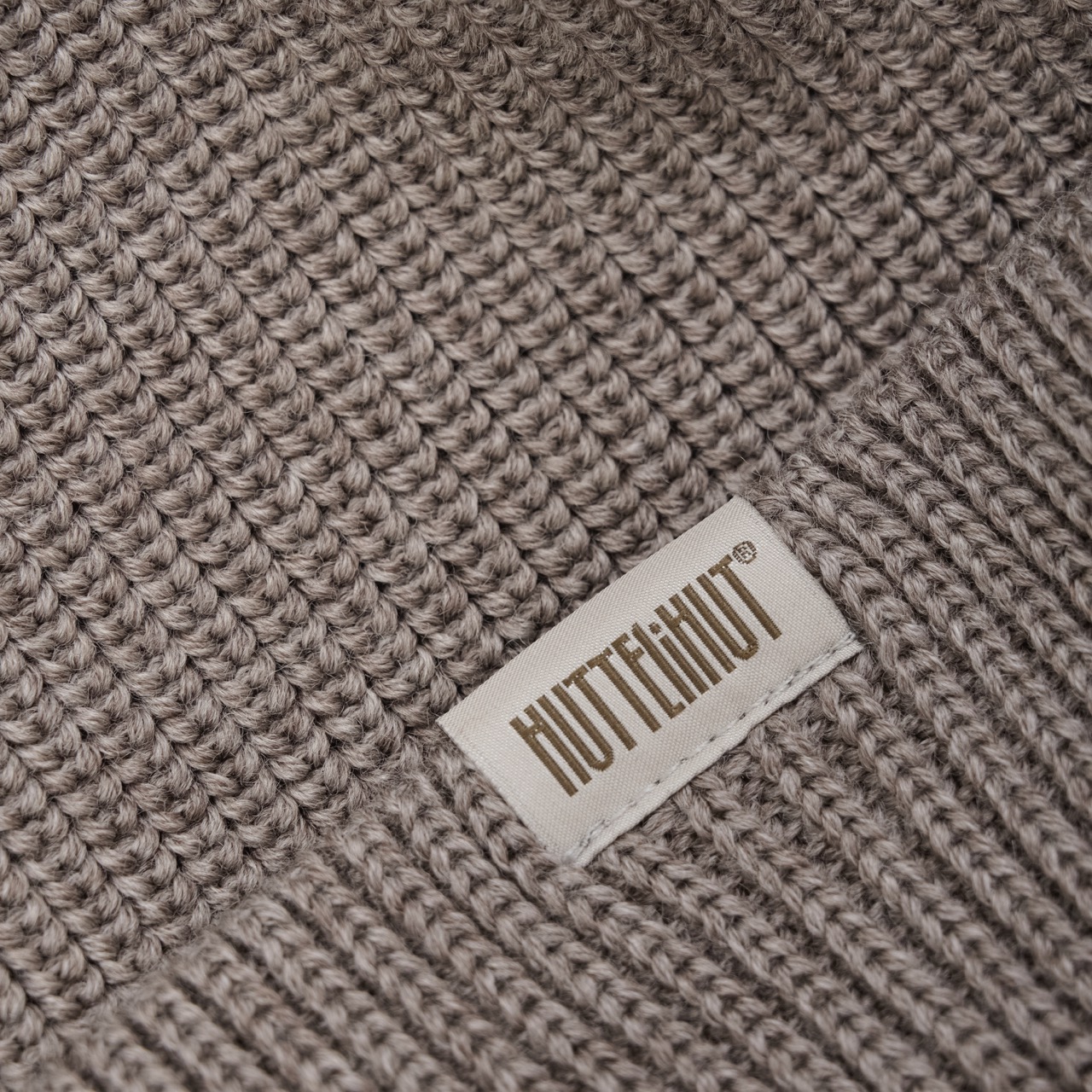 Huttelihut | Beanie Woll Knit - Brown Melange - 53\4-6Y