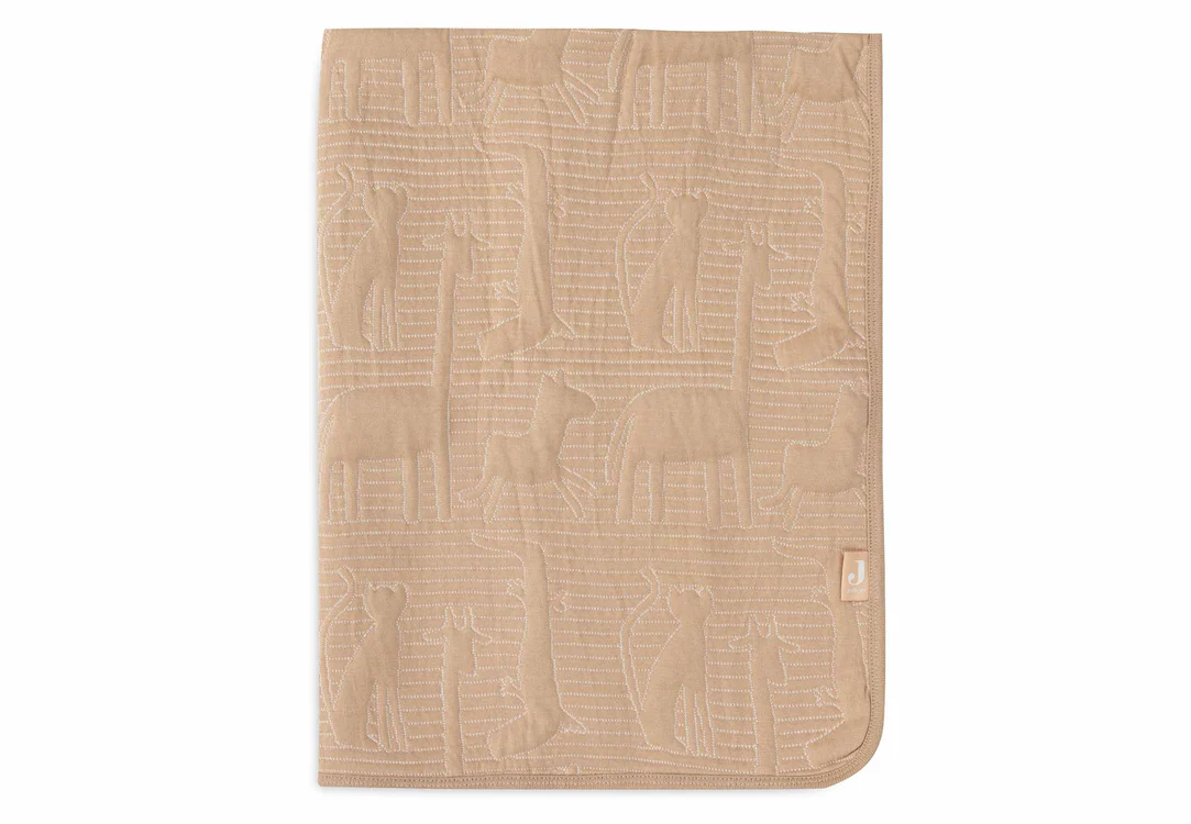 Jollein | Decke Kinderbett 75 x 100cm Jungle Jambo Biscuit / Oatmeal