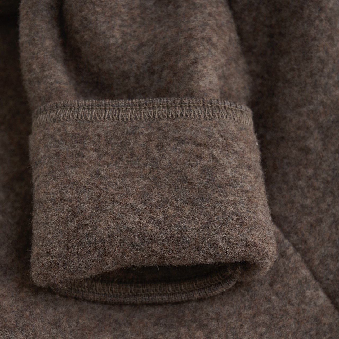 Huttelihut | Anzug Overall Merinowolle Woll Fleece - Brown Melange - 56