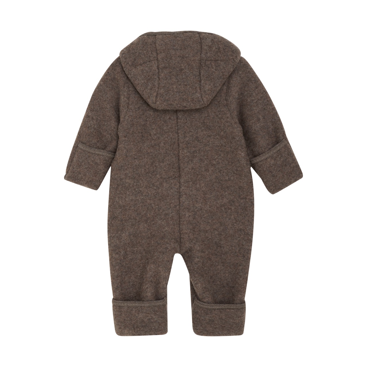 Huttelihut | Anzug Overall Merinowolle Woll Fleece - Brown Melange - 56