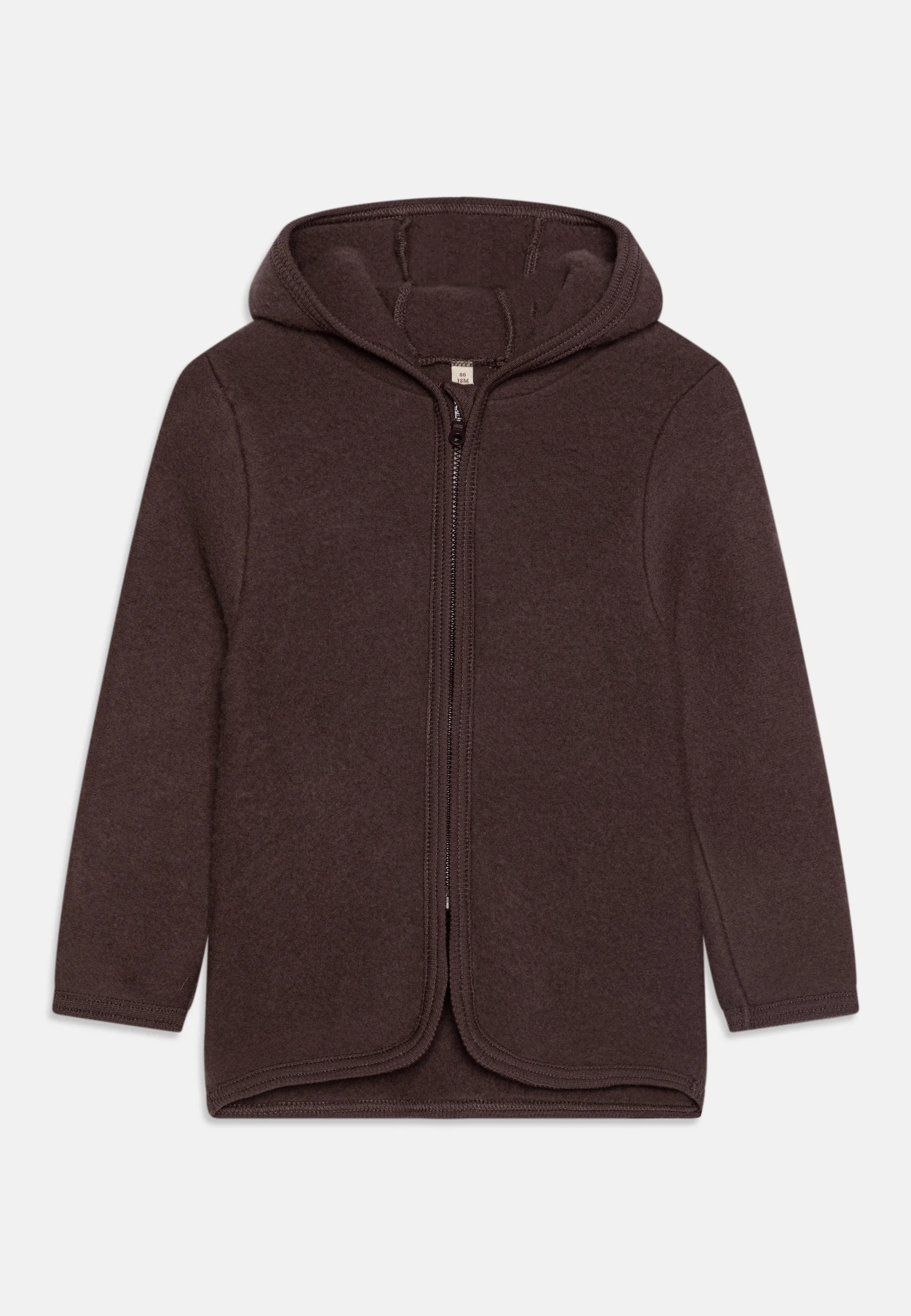 Huttelihut | Jacke Wool Merinowolle Fleece - Raisin - 86