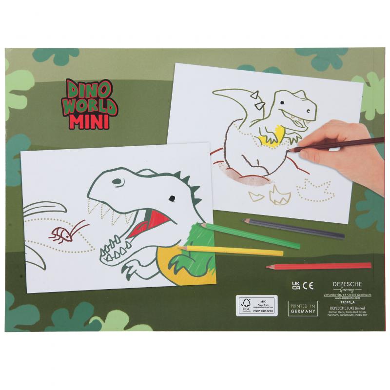 Dino World | Punkt zu Punkt Malbuch Mini Dino