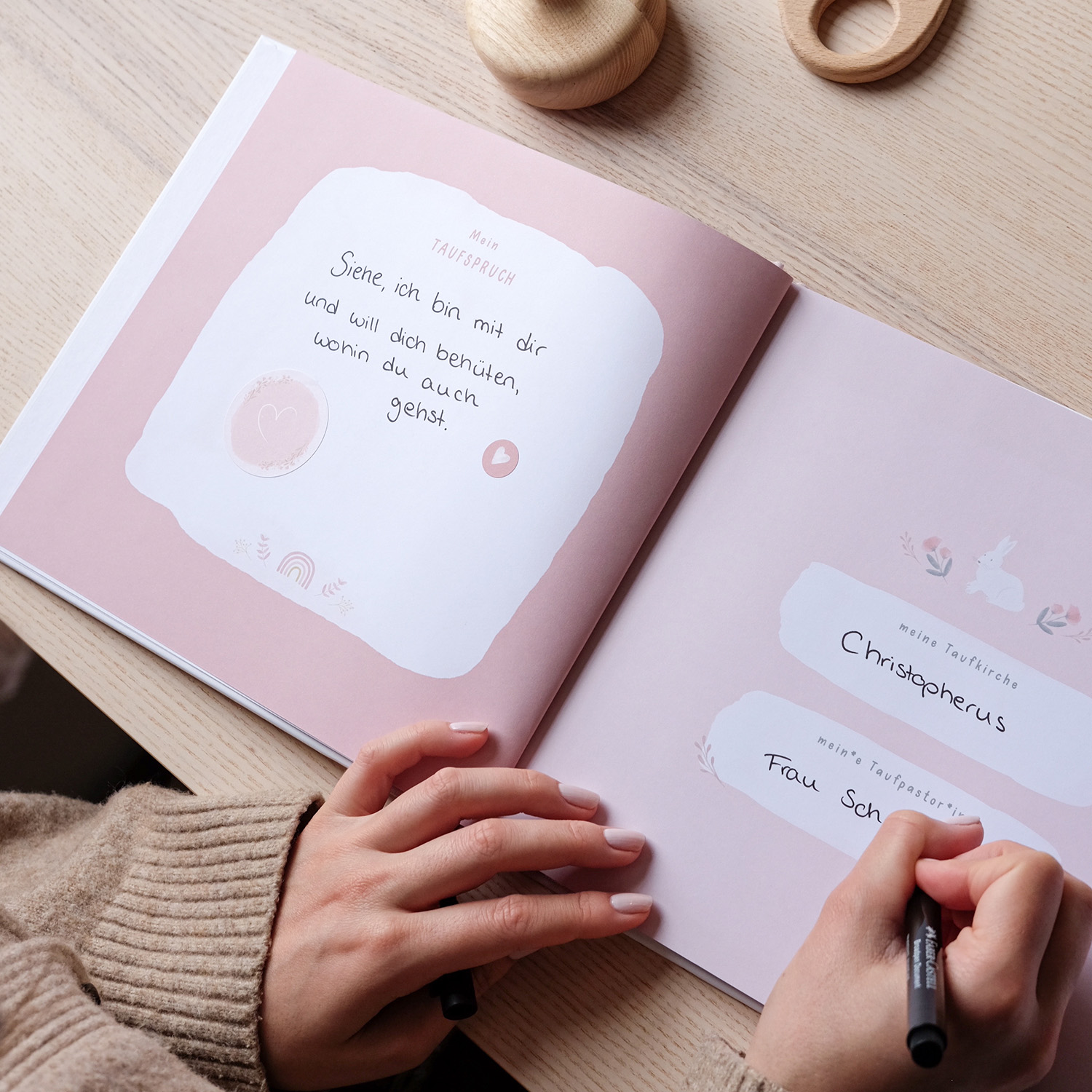 Mintkind | Erinnerungsalbum - Meine Taufe rosa