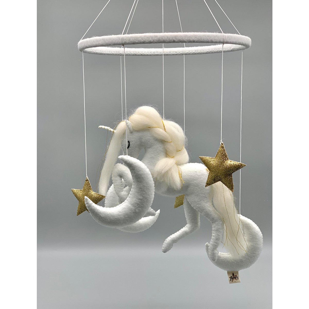 2 Stories | Babymobile Mobile Einhorn aus Filz Deko