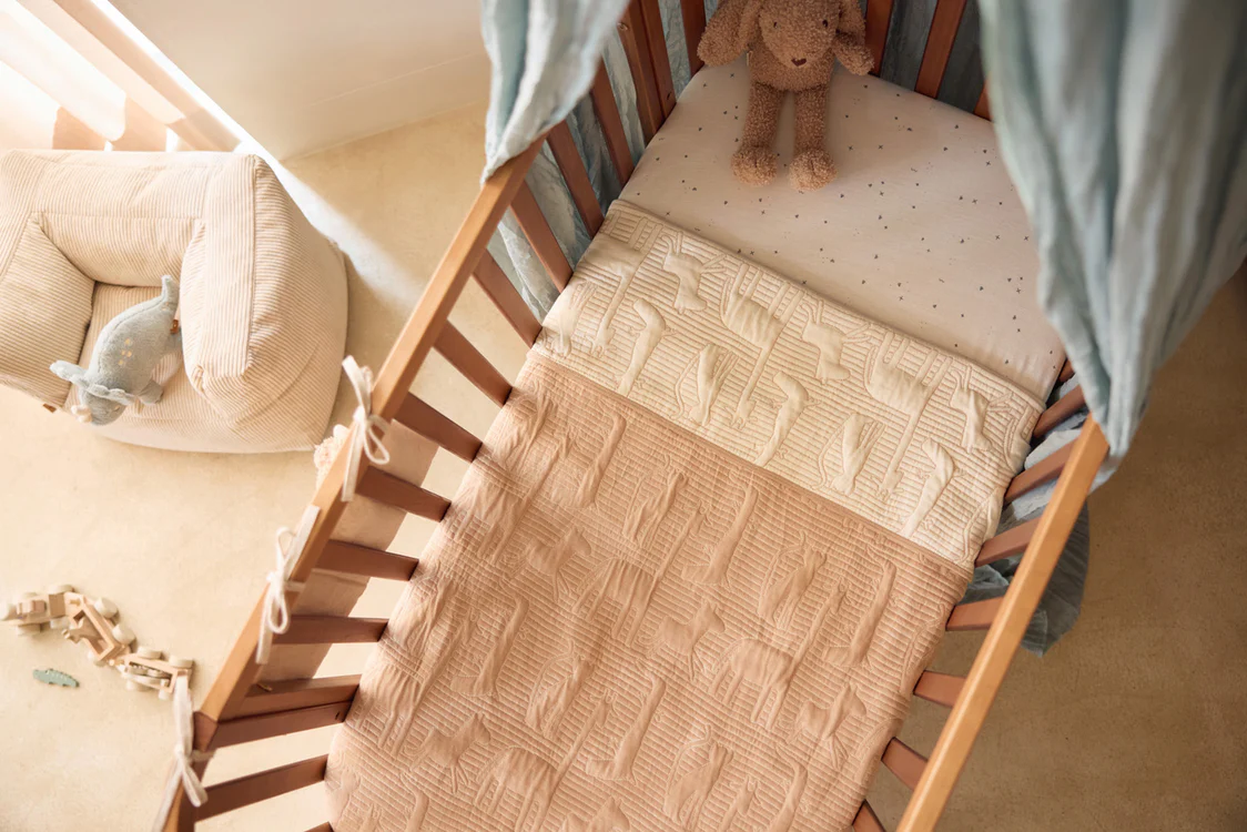 Jollein | Decke Kinderbett 75 x 100cm Jungle Jambo Biscuit / Oatmeal